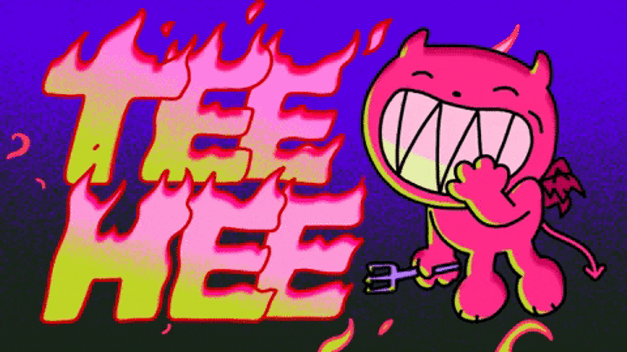 Tee Hee Little Cartoon Devil GIF