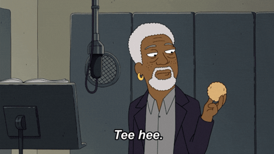 Tee Hee Morgan Freeman Family Guy GIF
