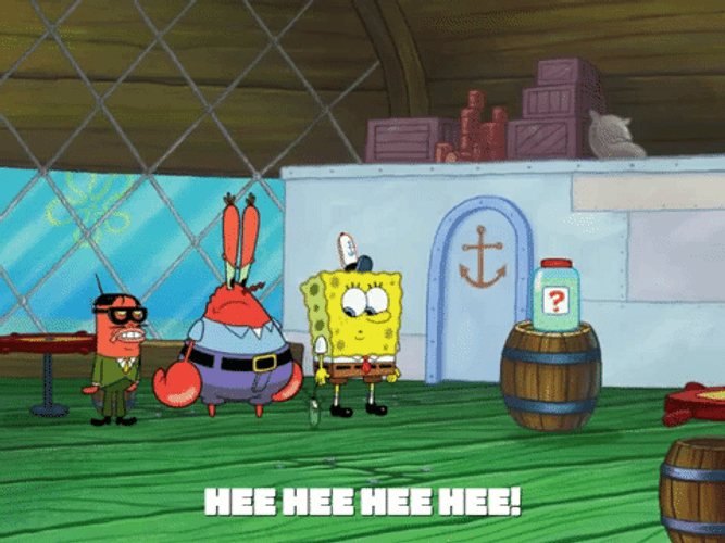 Tee Hee Naughty SpongeBob Squarepants GIF