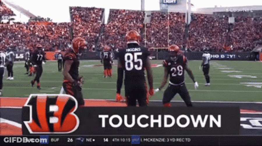 Tee Higgins Dancing With Teammate GIF