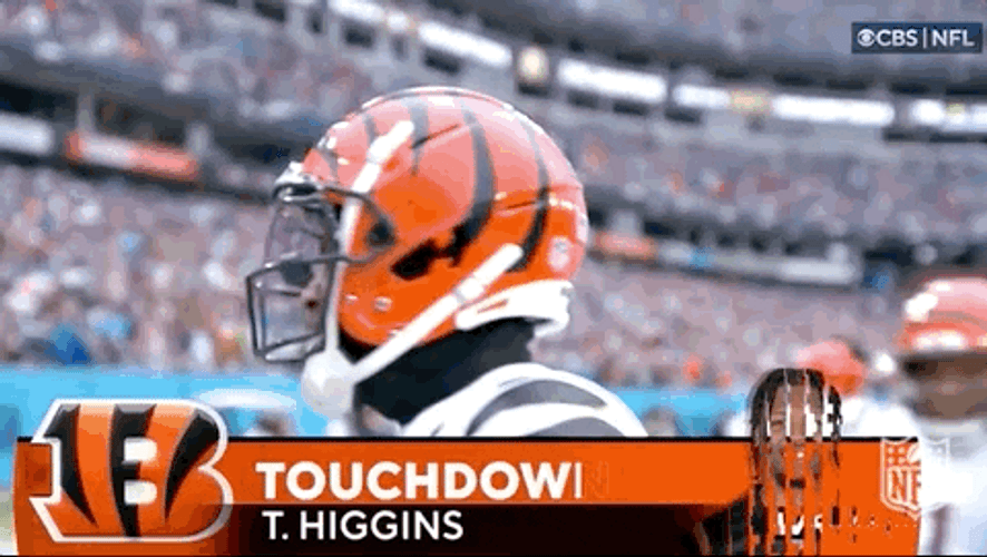 Tee Higgins Head Taps Doubled GIF