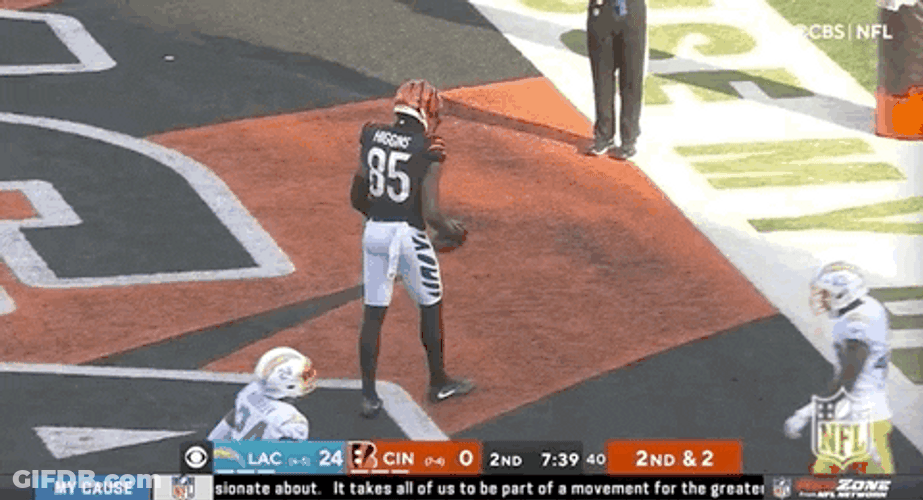 Tee Higgins Thanks God GIF