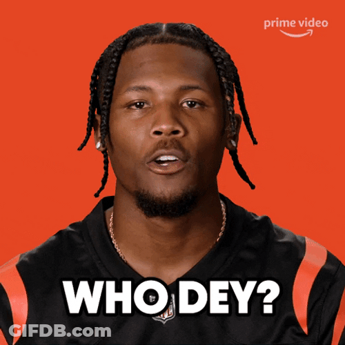Tee Higgins Who Dey GIF