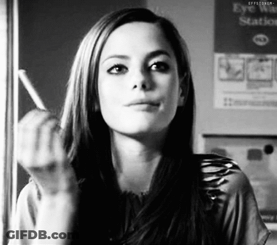 Teen Drama Skins Effy Stonem Holding Cigarette Smiling GIF