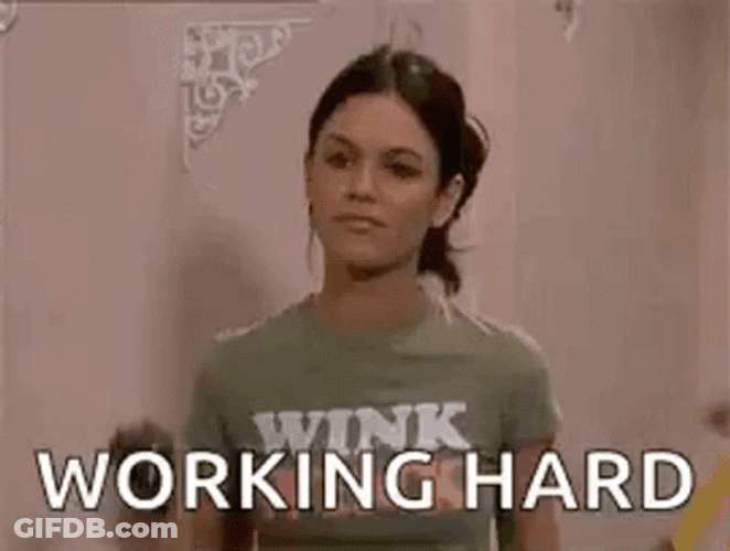 Teen Girl Working Hard GIF