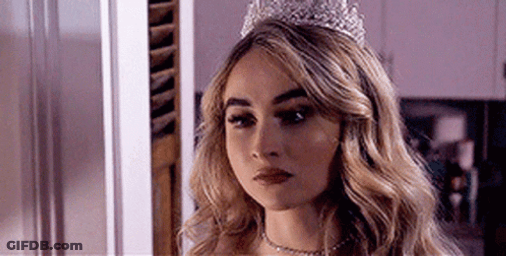 Teen Queen Sabrina Carpenter Dismayed Look GIF