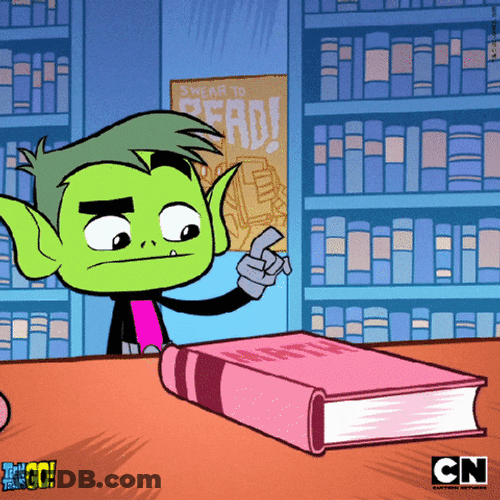 Teen Titans Go Beast Boy Can't Open Book GIF