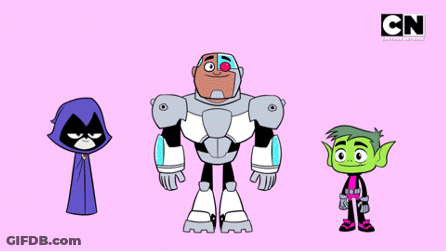 Teen Titans Go Characters In Christmas Outfit GIF