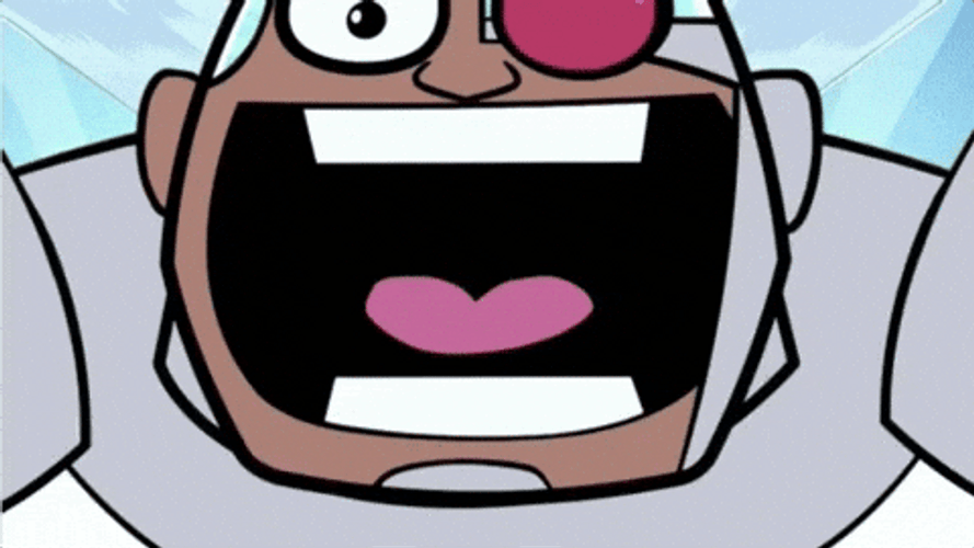 Teen Titans Go Cyborg Heart Shape Tongue GIF