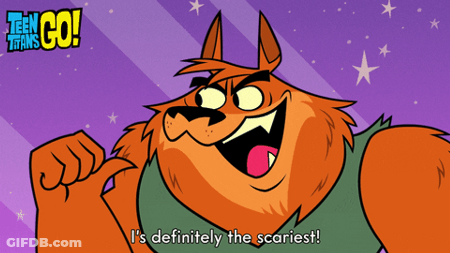Teen Titans Go Halloween Edition Starring Wolfman GIF