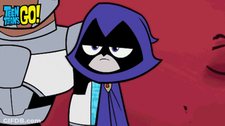 Teen Titans Go Raven Strikes Rolling Eyeballs GIF
