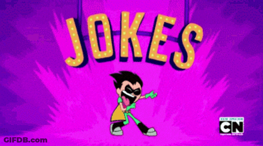 Teen Titans Go Robin Laughed Hard GIF