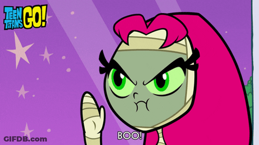 Teen Titans Go Starfire Booing Enemies GIF