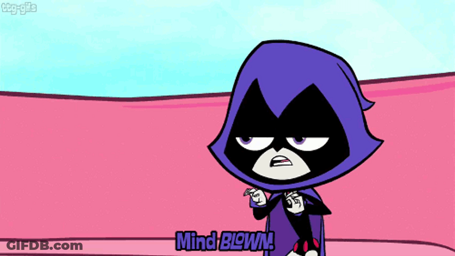 Teen Titans Raven Mindblown GIF