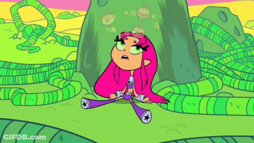 Teen Titans Starfire Confused GIF