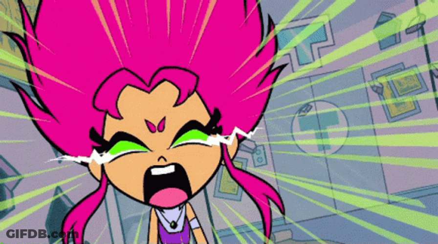 Teen Titans Starfire Screaming GIF