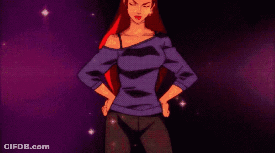 Teen Titans Starfire Tansforming GIF