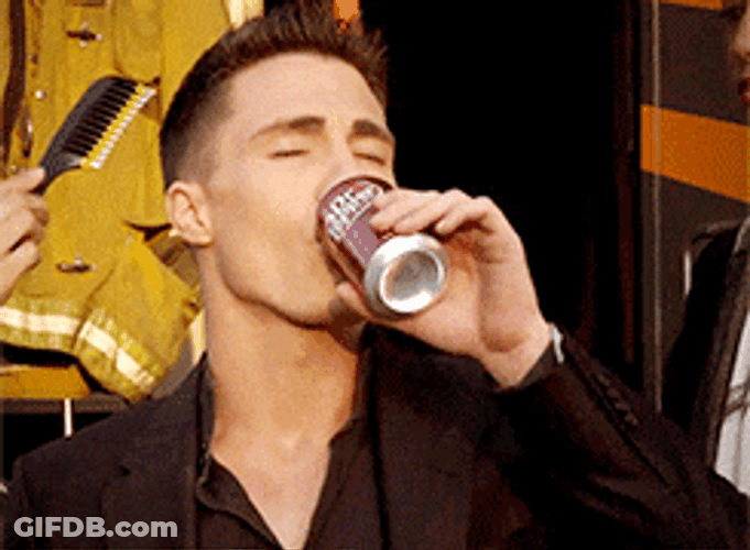 Teen Wolf Colton Haynes Drinking Dr Pepper GIF