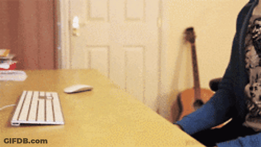 Teenage Guy Banging Head On Desk GIF