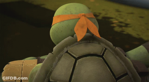 Teenage Mutant Ninja Turtle Blue Eye Close Up GIF