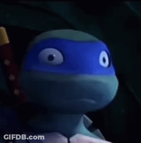 Teenage Mutant Ninja Turtle Blue Mask Sword GIF
