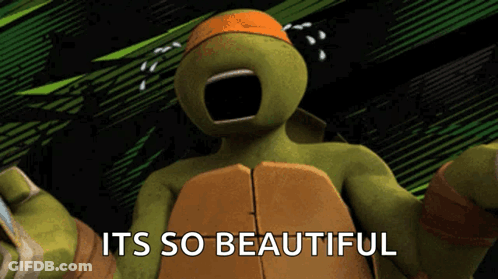 Teenage Mutant Ninja Turtle Crying It's So Beautiful GIF