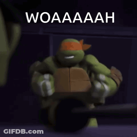 Teenage Mutant Ninja Turtle Dancing Woaaaah GIF