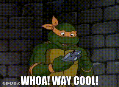 Teenage Mutant Ninja Turtle Holding Cell Phone GIF