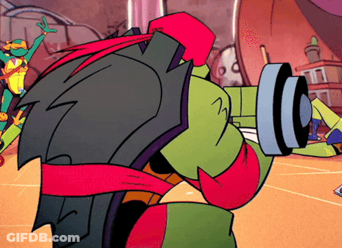 Teenage Mutant Ninja Turtle Lifting Dumbbell GIF