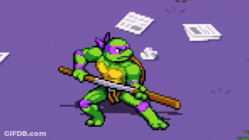 Teenage Mutant Ninja Turtle Pixel Art GIF