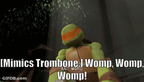 Teenage Mutant Ninja Turtle Saying Mimic Trombone GIF