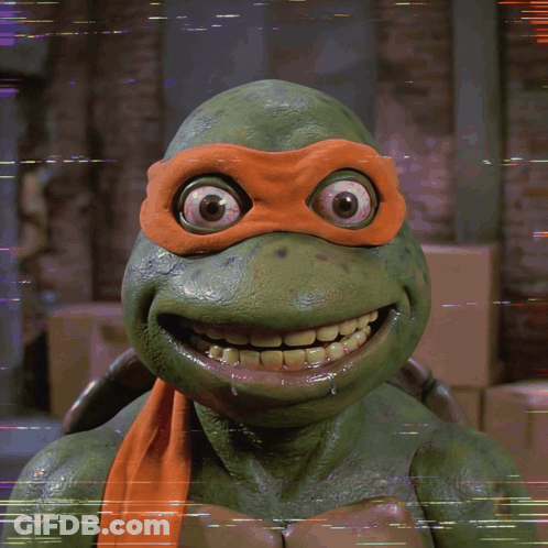 Teenage Mutant Ninja Turtle Saying Nice One GIF