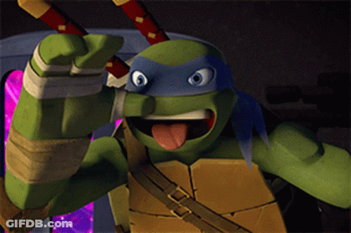 Teenage Mutant Ninja Turtle Thumbs Up Tongue Out GIF