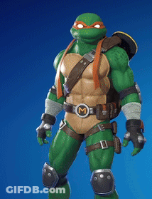 Teenage Mutant Ninja Turtle With Belt Saying M GIF