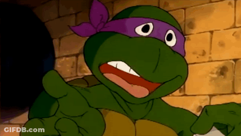Teenage Mutant Ninja Turtle With Purple Headband GIF