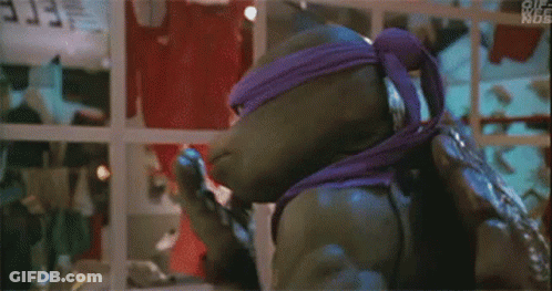 Teenage Mutant Ninja Turtle With Purple Mask Says Oops GIF