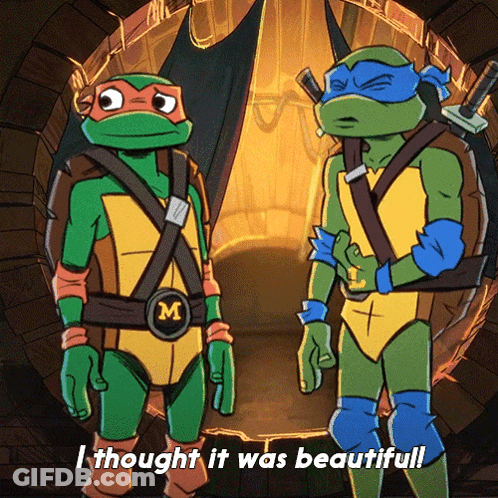 Teenage Mutant Ninja Turtles Saying I Thought It Was Beautiful GIF