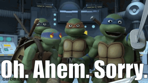 Teenage Mutant Ninja Turtles Standing Together GIF