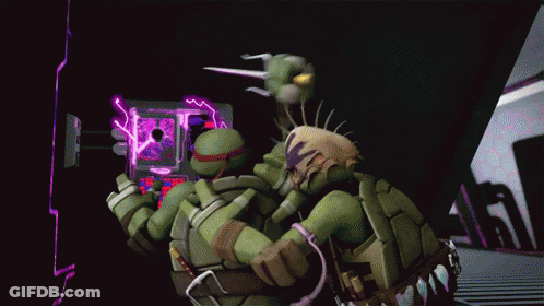Teenage Mutant Ninja Turtles Standing Together GIF