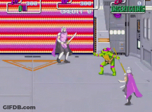 Teenage Mutant Ninja Turtles Video Game Score 398 GIF