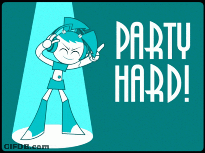Teenage Robot In The Spotlight Party Hard GIF