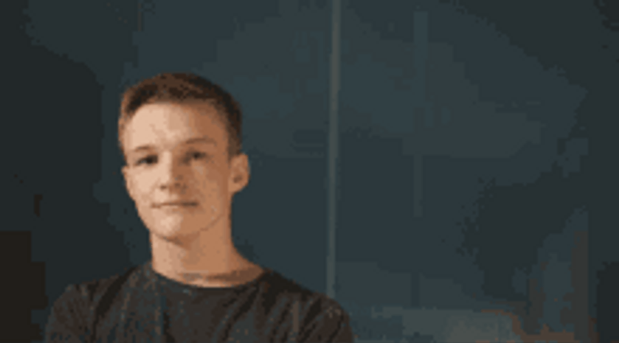 Teenage White Guy Blinking Unbelievable Reaction GIF