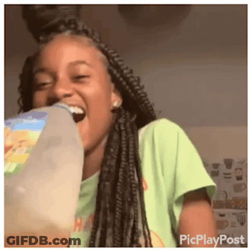 Teenager Girl Hollering Disappearing GIF