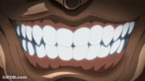 Teeth With Glowing White Spots GIF