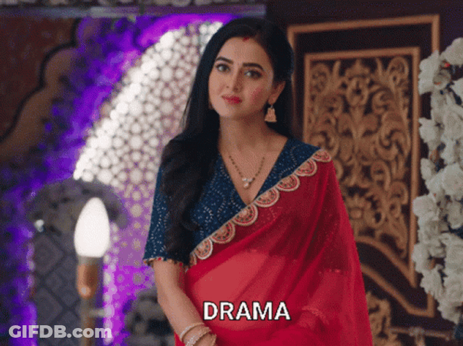 Tejasswi Prakash Stunning Drama Look GIF