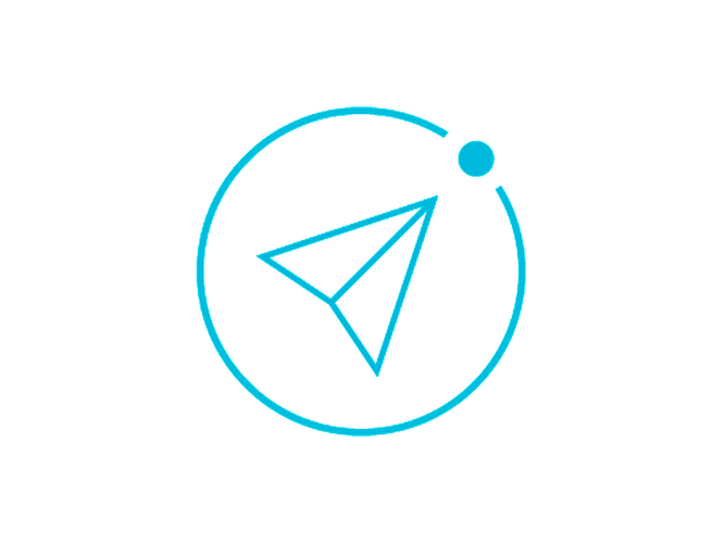 Telegram Cute Blue Circle Logo GIF
