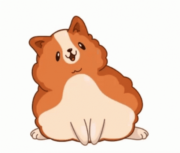 Telegram Cute Dog Head Bob GIF