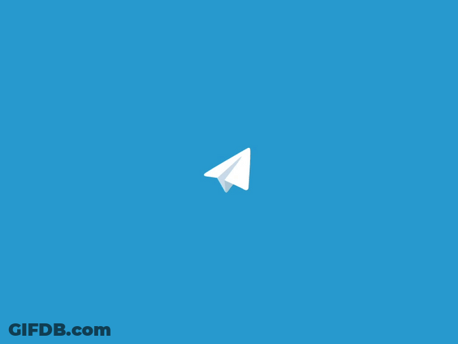Telegram Logo Airplane Flying Animation GIF