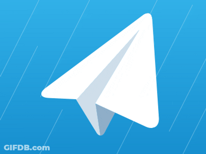 Telegram Logo Raining Animation GIF
