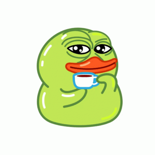 Telegram Utya Duck Drinking Tea GIF